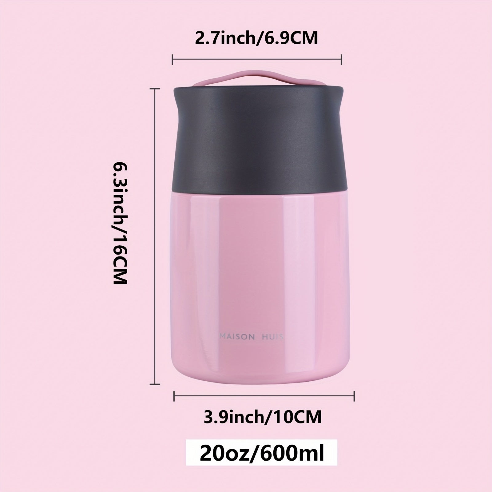 20oz 600ml Stainless Steel Vacuum Insulated Lunch Container Leakproof Thermal
