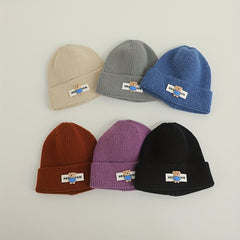Windproof Knit Beanie Hat with Toy Bear for Men and Women