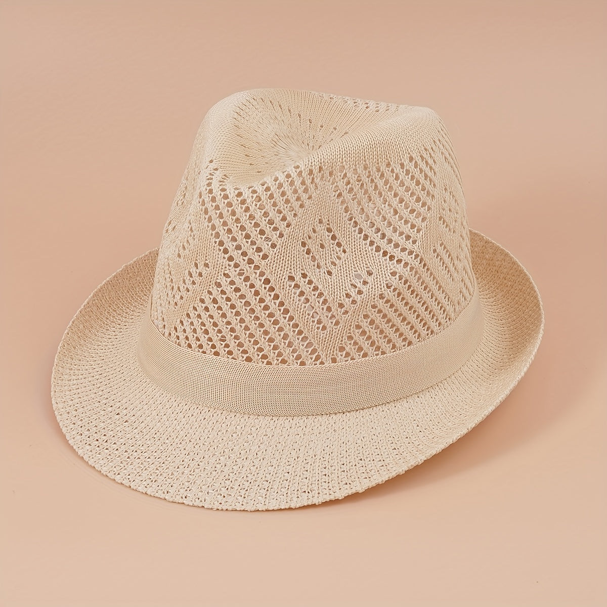 Short Brim Fedora Cap Breathable Jazz Hat Summer Sun Hat