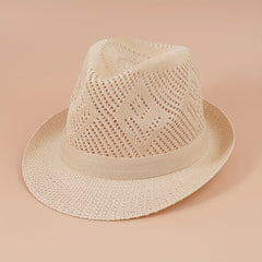 Men's Large Brim Straw Sun Hat Middle Aged Elderly