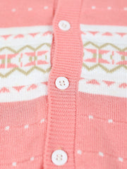 2pcs Baby Preppy Style Knitwear Set Girls Cotton Sweater & Shorts
