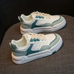 Women's Platform Sneakers Low Top Lace Up Shoes