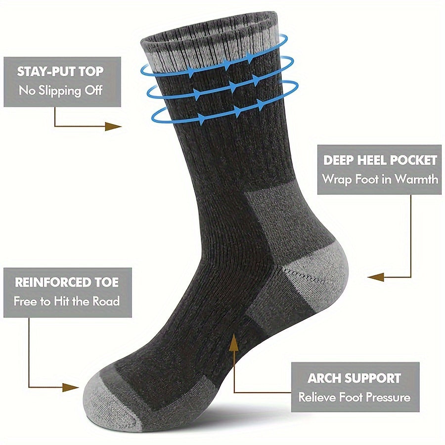 Men's Mid Crew Sport Socks - Sweat Absorbing Breathable Socks