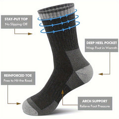 Men's Mid Crew Sport Socks - Sweat Absorbing Breathable Socks