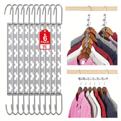 12pcs Stainless Steel Magic Hangers Closet Organizer Wardrobe Space Saving