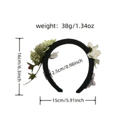Vintage Floral Headband for Weddings Bridesmaids Solid Vintage Headban
