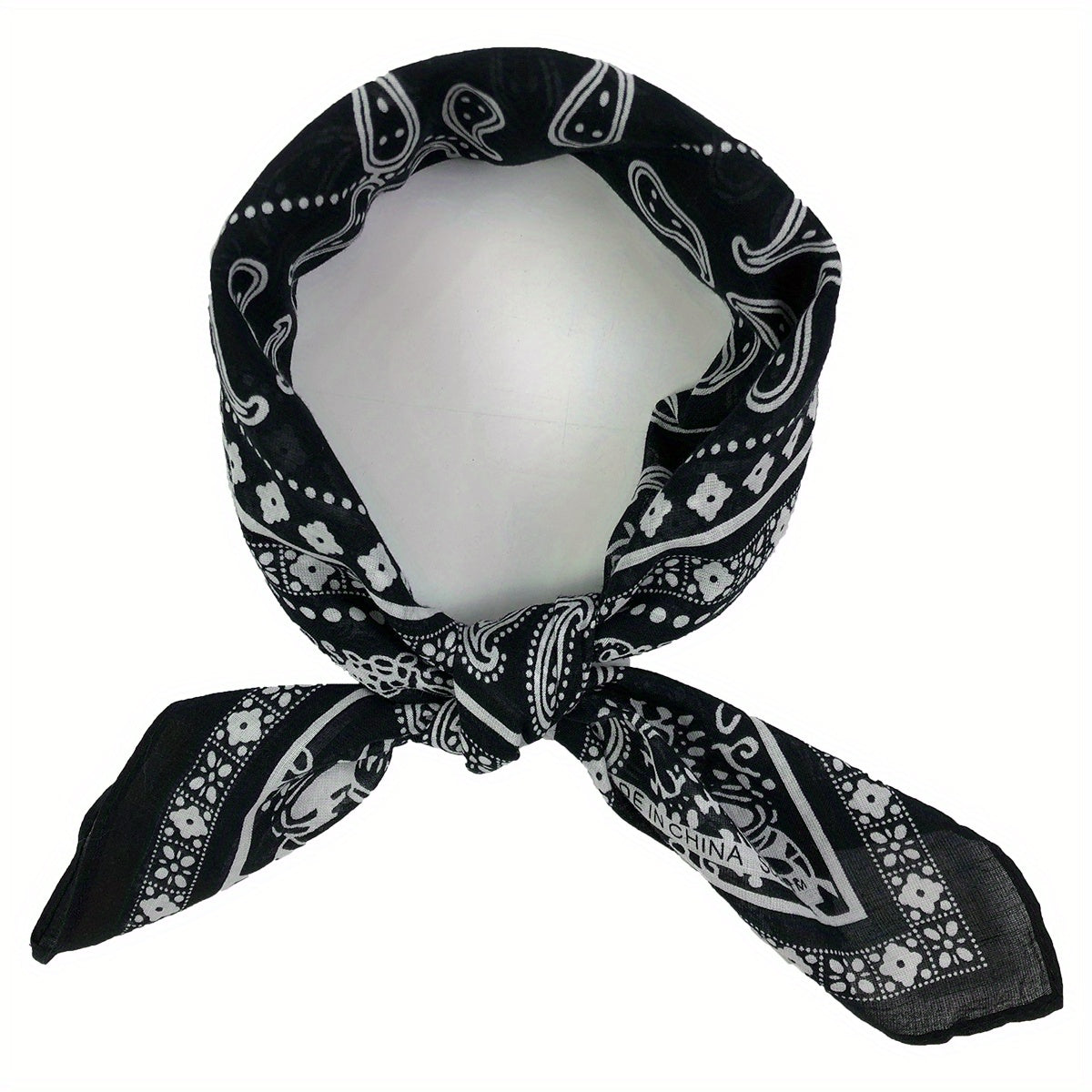 Vintage Paisley Print Bandana Square Scarf Neckerchief Head Wrap