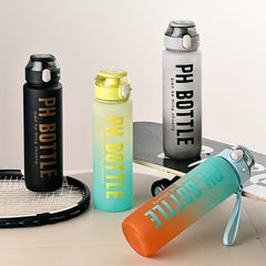 1000ml Gradient Plastic Water Kettle Leakproof Sports Water Bottle