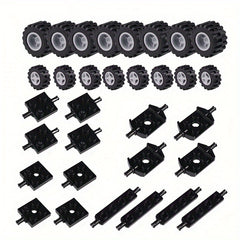 MOC Car Tire Wheel Hub Bearing Single Axis Truck Tire Wind Engine Propeller Toy