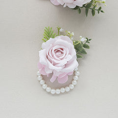 Artificial Rose Wrist Flowers and Men's Chest Flowers for Weddings