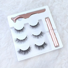 3 Pairs Magnetic Eyeliner & Magnetic Eyelashes Kit Natural Long Lasting