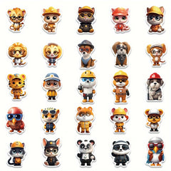 50pcs Animal Graffiti Stickers for Journal Notebook Luggage - Holiday Decoration