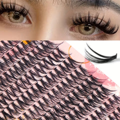 280pcs Mixed Size Thick Fluffy Fishtail Grafting Eyelashes 8-16mm