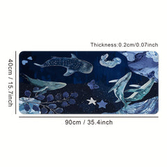 Deep Sea Whale Large Mouse Pad Non Slip Washable Rubber Material