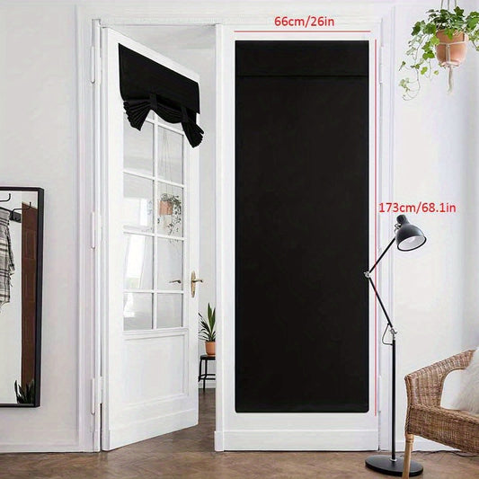 Solid French Blackout Door Curtain 66x173cm