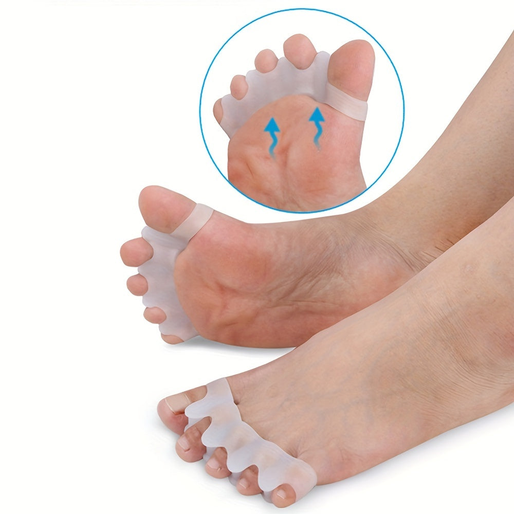 4pcs Silicone Toe Alignment Toe Spacers Bunion Hammertoe Straighteners