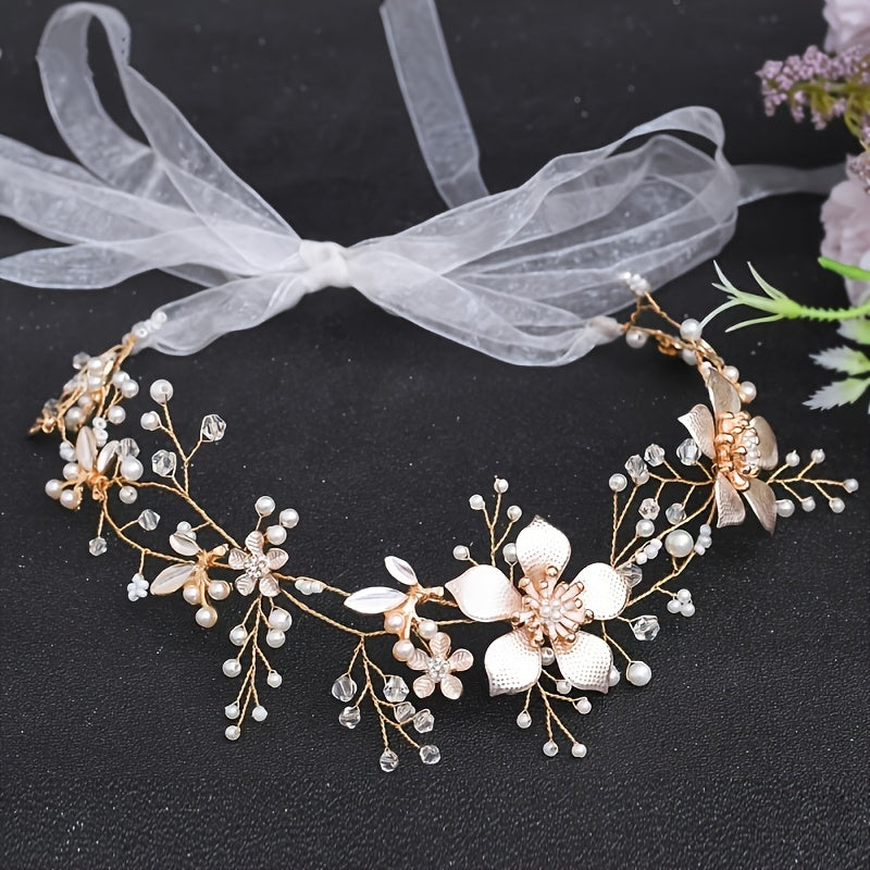 Crystal Flower Hair Accessories For Women
