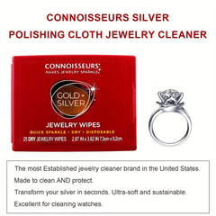 Precious Metal Cleaning Wipes for Jewelry - Deoxidize & Shine
