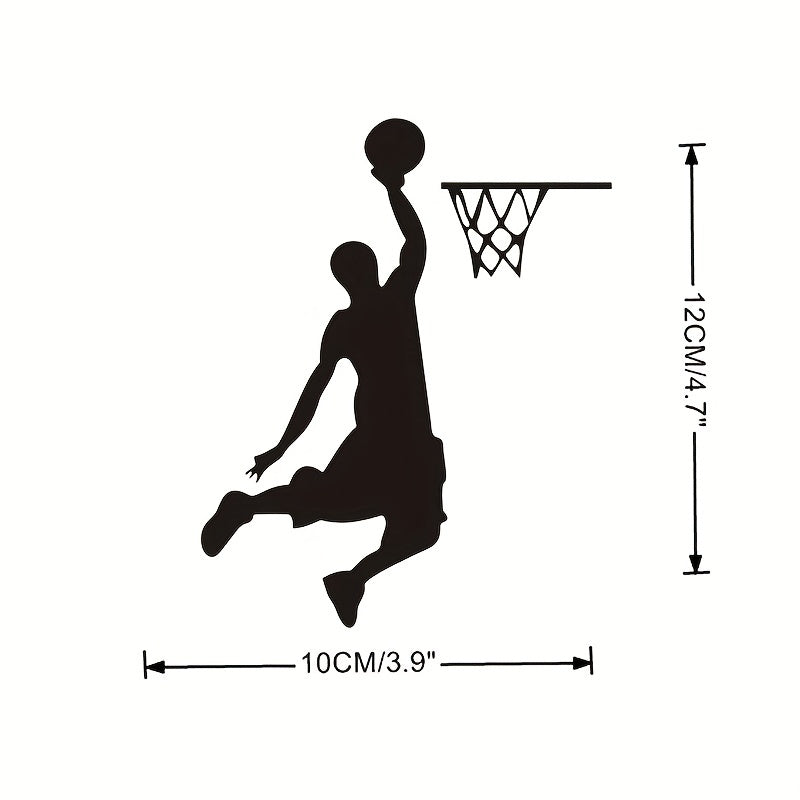 Cartoon Basketball Player Wall Sticker for Home and Car Decor