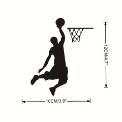 Cartoon Basketball Player Wall Sticker for Home and Car Decor