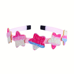 Kids Candy Princess Headband - Sequin Pentagram Set