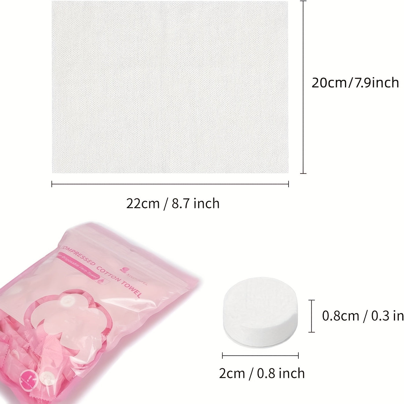 Compressed Towels Disposable Portable Face Towel Mini Tablets Cotton Coin Tissue