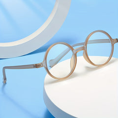 Round Jelly Frame Light Blocking Glasses