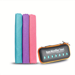 3 Pack Microfiber Towels Box Absorbent Portable Hair Drying Towel