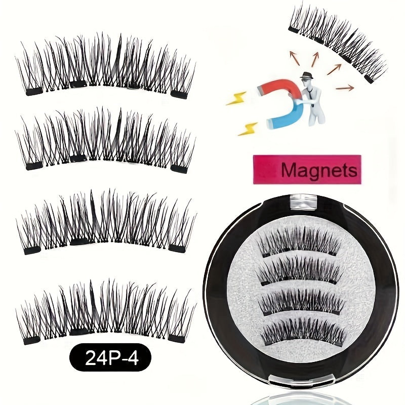 Magnetic Eyelashes Natural Look Soft Makeup Extended Reusable False Eyelashes