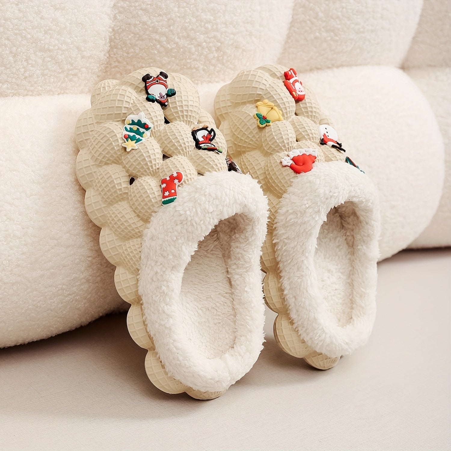 Boys Cartoon Fleece House Shoes - Cozy Non Slip Indoor Shoes