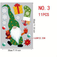 Christmas Window Clings Gnome Snowflake Stickers Decals for Glass