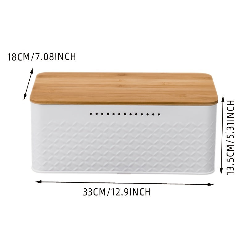 Multifunctional Household Iron Bread Box With Detachable Cover Dustproof
