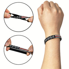 American Flag Silicone Sports Bracelet - Patriot Gift