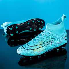 Non Slip Shockproof Training Soccer Spikes Cleats Lightweight Turf Shoes