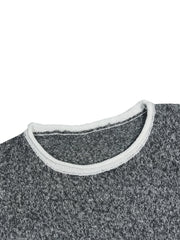 Casual Sweater Women's Plus Solid Long Sleeve Round Neck