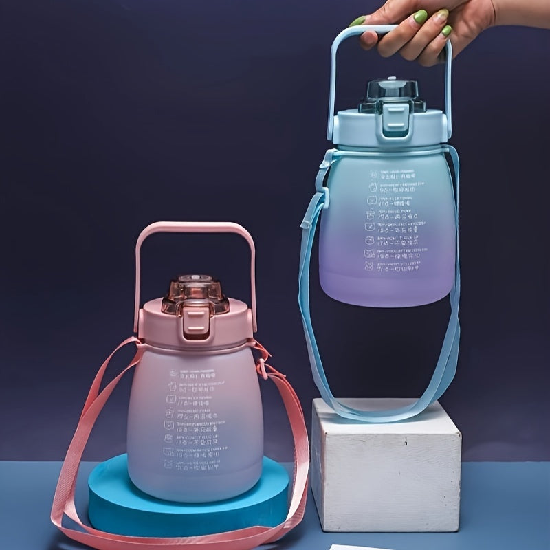 1300ml Gradient Water Cup With Handle Leakproof Large Capacity