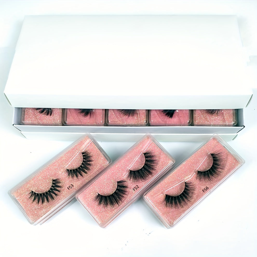 Faux Mink 3D Natural Look False Eyelashes, 200 Pairs
