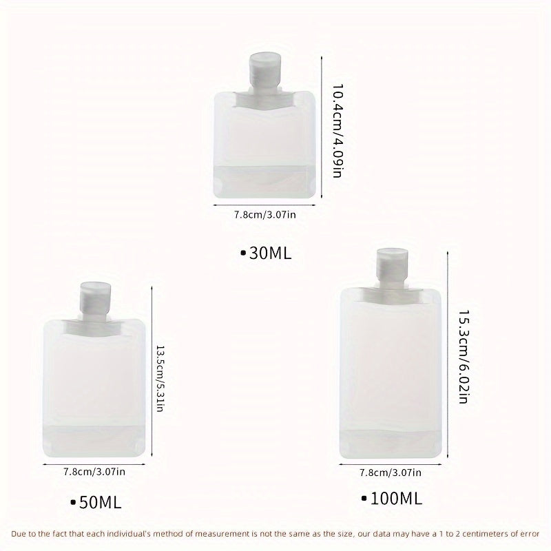 3pcs Travel Lotion Bottles Leak-Proof Bag Dispenser Shampoo Cosmetics