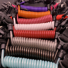 Coiled Lanyard Scuba Diving Sports Camera Safety Swimming Lanyard