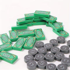 DIY Coin Money Building Blocks Creative Shopping Mall Supermarket Cashier Toy