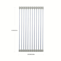 Roll Up Sink Drying Rack Stainless Steel Dish Drain Multifunctional Drainer