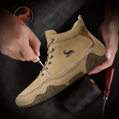 Men's High Top Lace-up Sneakers Comfortable Walking Shoes
