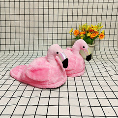 Women's Flamingo Slippers Plush Lined Shoes