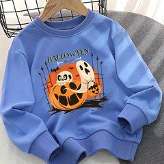 Halloween Pumpkin Lantern Print Boys Sweatshirt