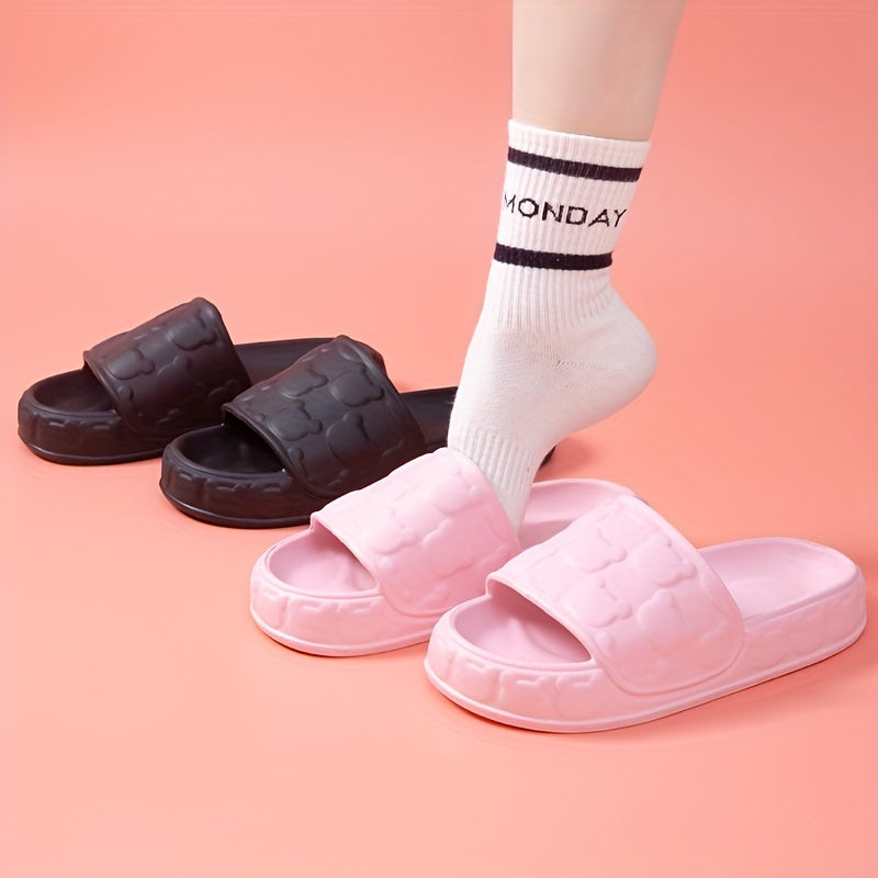 Women's Bear Pattern Slides Soft Indoor Shoes