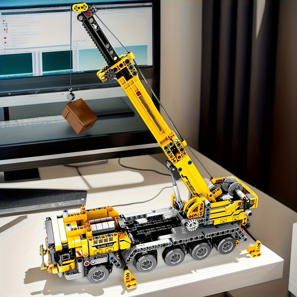 1012pcs Urban Series Engineering Vehicle Building Set with Crane and Bucket
