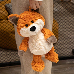Orange Fox Stuffed Animal Toy Soft Plush Playful with Large Eyes & Ears