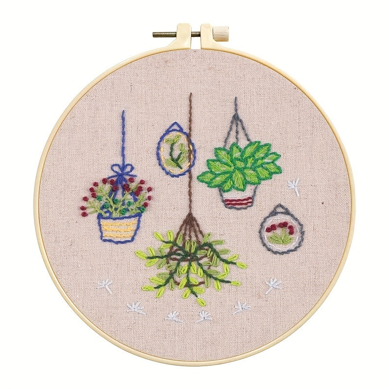 3D Embroidery Starter Kit for Adults - Plants & Orchids Patterns