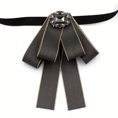 Crystal Decor Pre-tied Bow Tie for Women