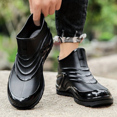 Men's Ankle Rain Boots Non slip Wear resistant Waterproof Rain Shoes